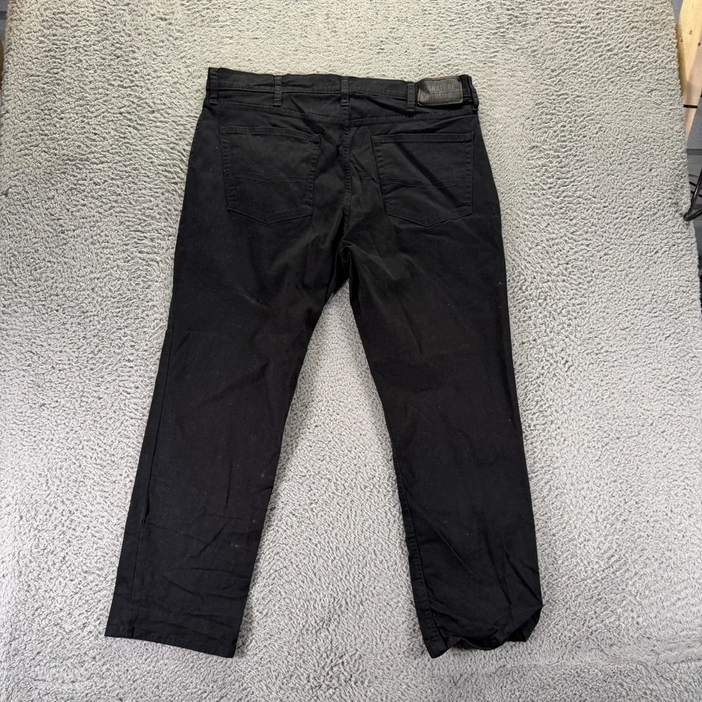 Signature By Levi's Jeans Men 38x30 Black Cotton Denim Straight Athletic Stretch